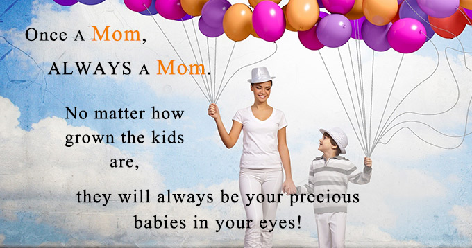 A quote about mom.